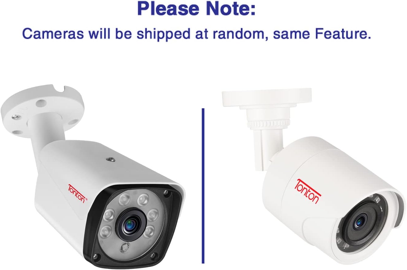 Tonton 5MP Lite 8 Channel Security Camera System,8CH H.265+ Hybrid DVR with 2TB HDD and 8PCS 2.0MP Weatherproof CCTV Bullet Cameras,Easy Remote Viewing,Motion Detection,Powered by Hikvision