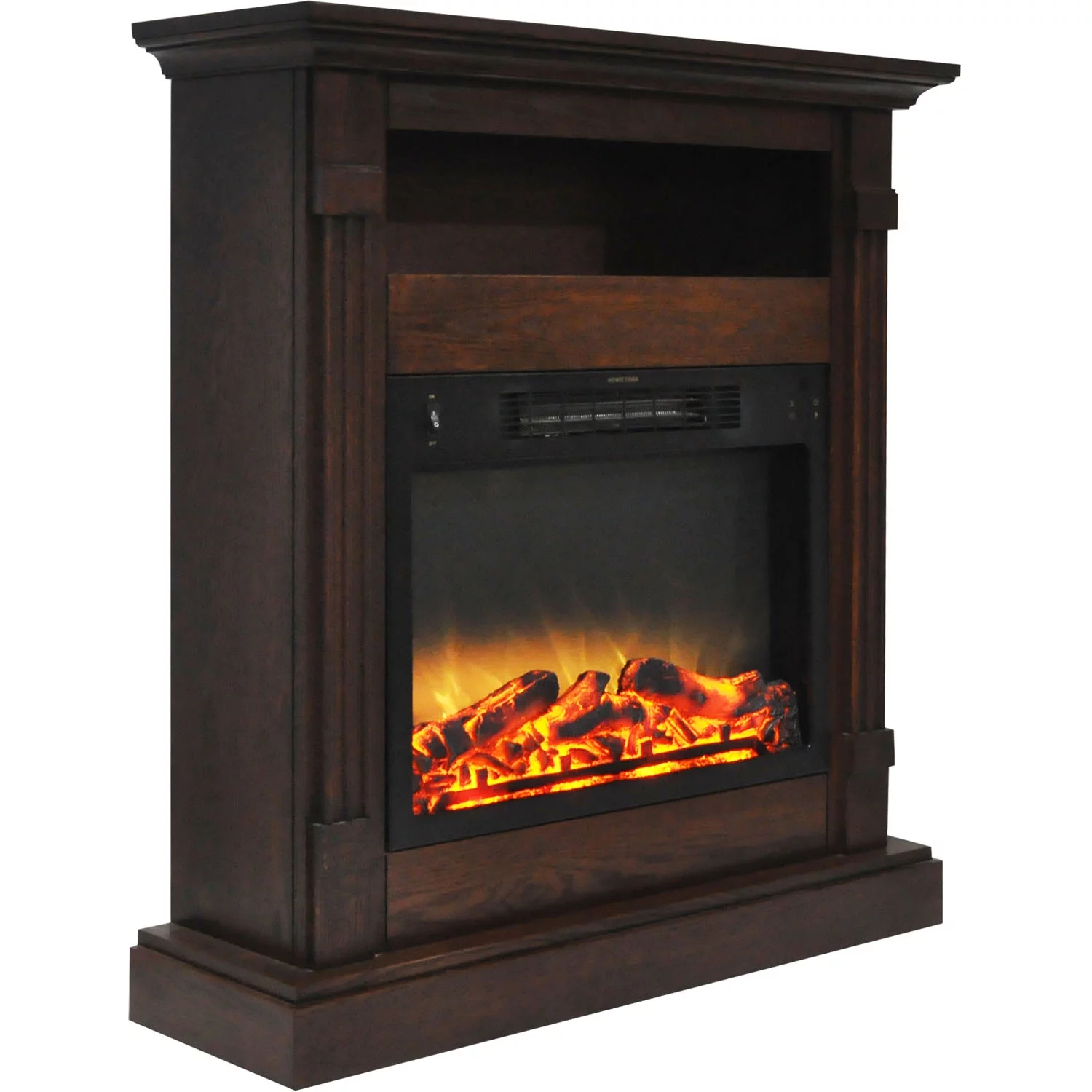 Cambridge Sienna 34" Electric Fireplace Mantel Heater with Enhanced Log and Grate Display - Curated Treasures Market