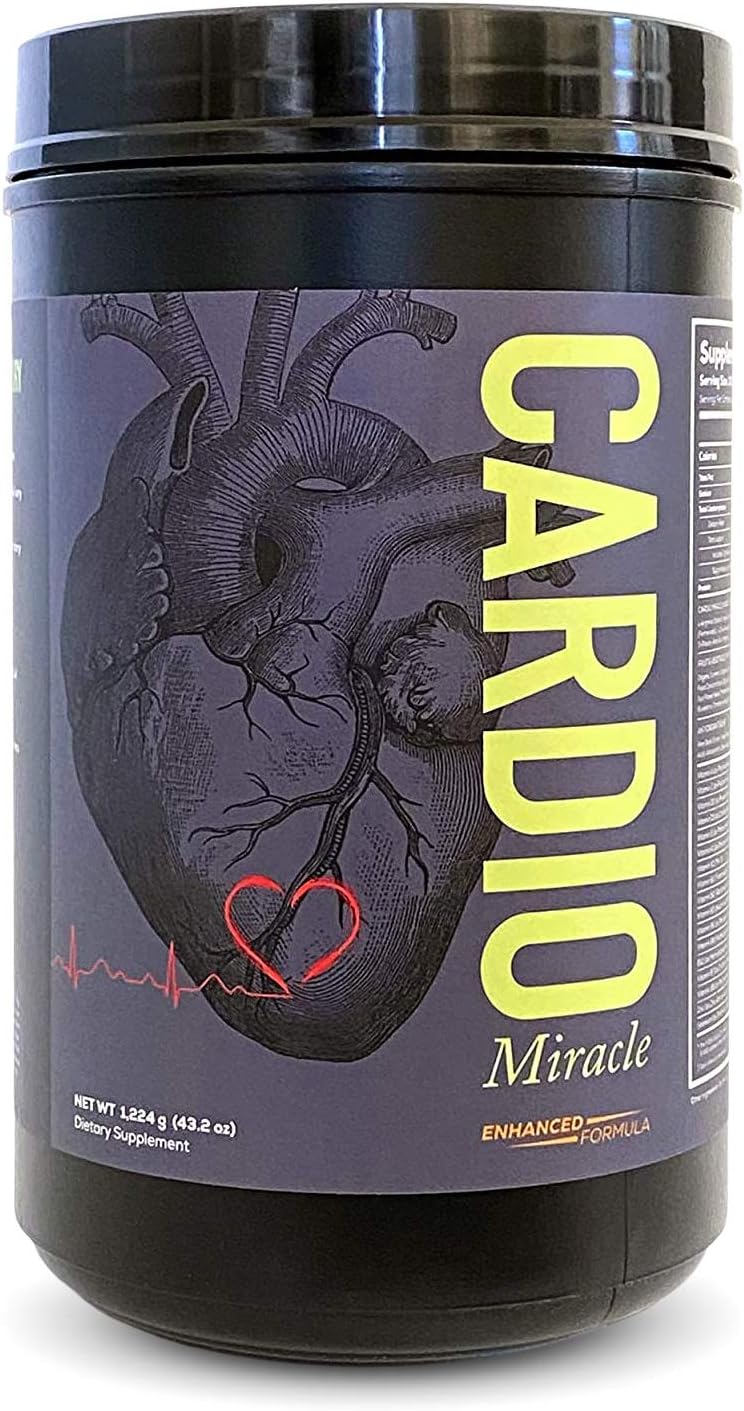 Cardio Miracle (TM) - The Complete Nitric Oxide Solution - Nutritional Heart Healthy L-Arginine and Organic Beetroot Drink Mix (Stevia) 90 Servings