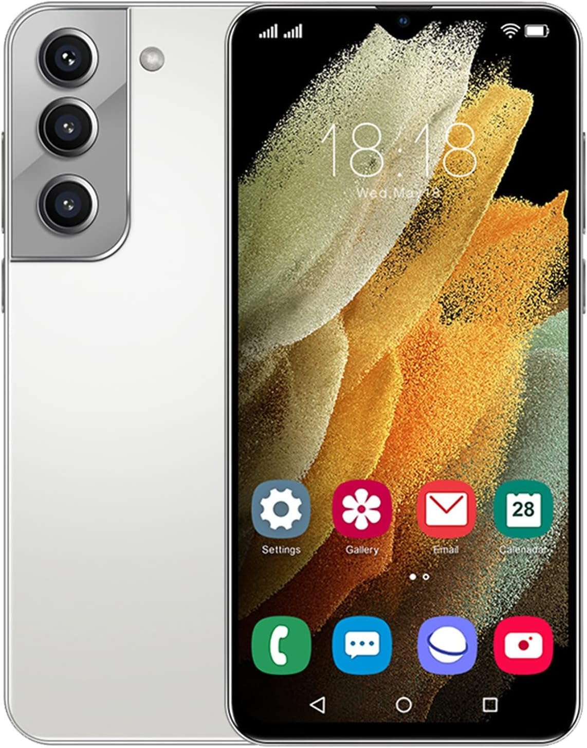 Firzero 2022 New Unlocked Smartphone, Android 10.0 Unlocked Cell Phones 1+8GB 6.3 Inch Mobile Cell Phone HD Camera Touch Screen Dual SIM Cellphone 5G Smart Phone for Father Childrens Gift (Gold) Pack of 2