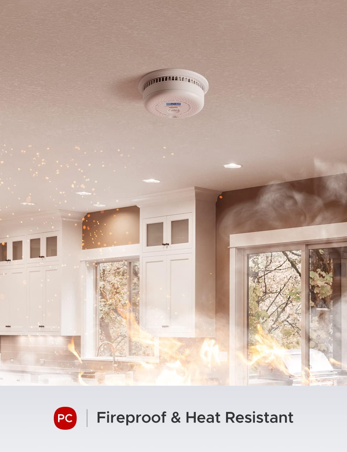 X-Sense 10 Year Battery (Not Hardwired) Smoke and Carbon Monoxide Detector with LCD Display, Dual Sensor Smoke CO Alarm Complies with UL 217 & UL 2034 Standards, Auto-Check, SC01