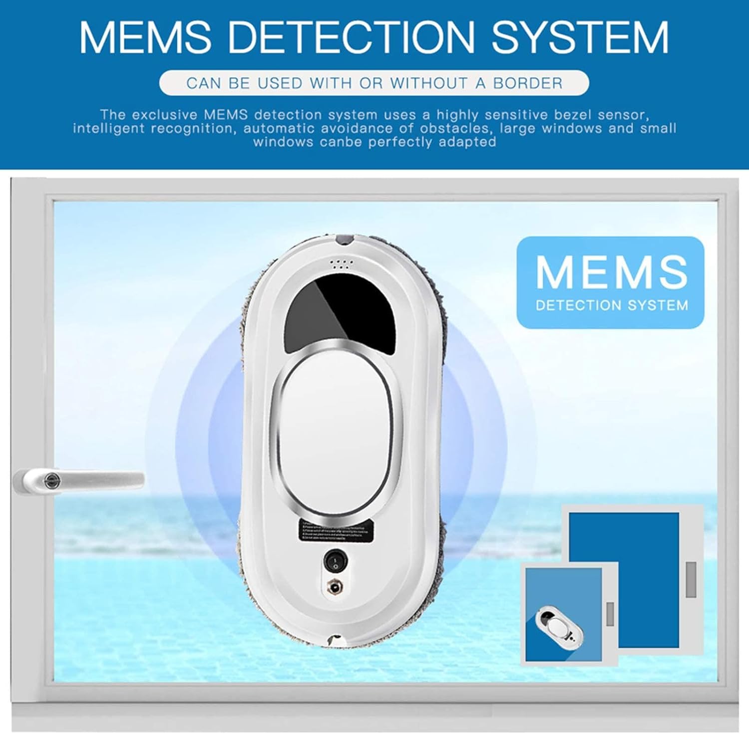 Automatic Window Cleaner Robot for Indoor/Outdoor Glass Window Cleaning, Smart Window Cleaning Robot with Remote Control
