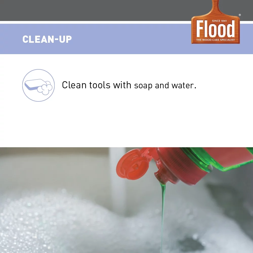 Flood CWF-UV Wood Stain, Transparent Natural Finish, 5 Gallon