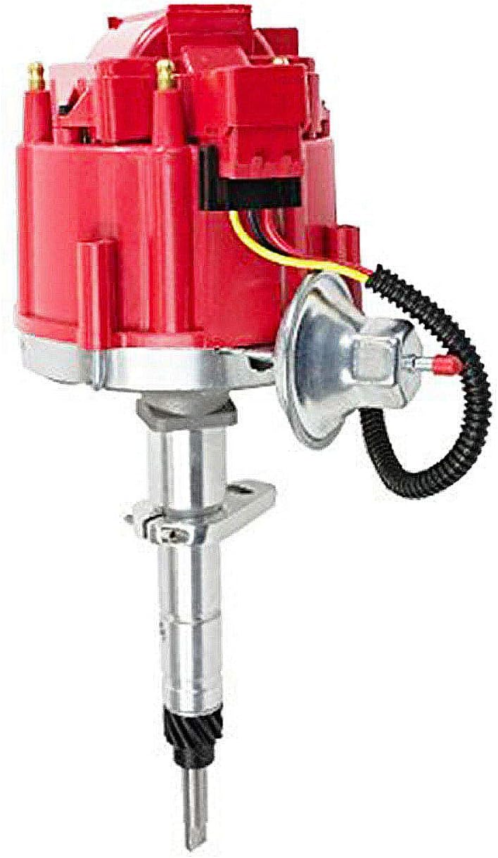 A-Team Performance - HEI Complete Distributor 65K Coil - Compatible with Early Chevrolet Straight 6 41-62 194 216 235 261 68-87 Toyota Land Cruiser FJ40 FJ60 2F 3F One-Wire Installation Blue Cap