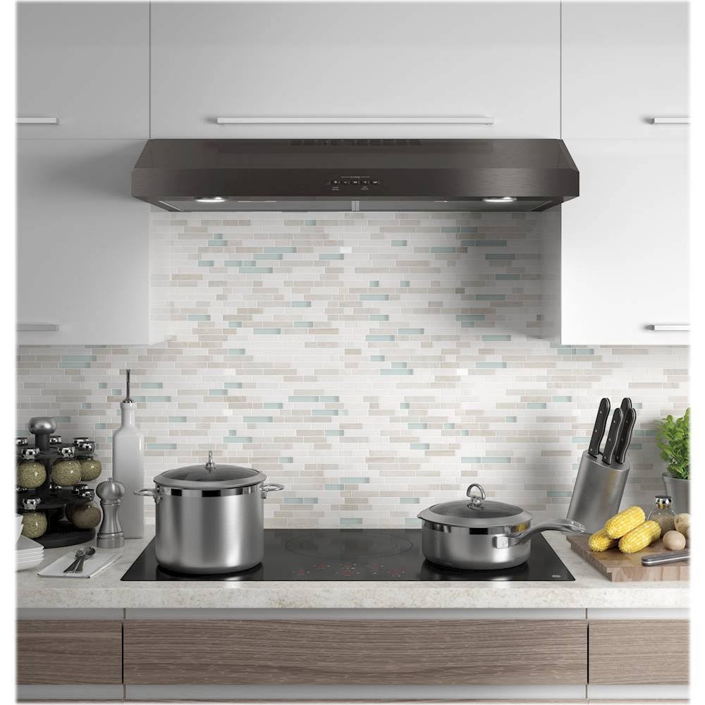 GE JVX5300BJTS 30-Inch Under-Cabinet Range Hood, Black Stainless