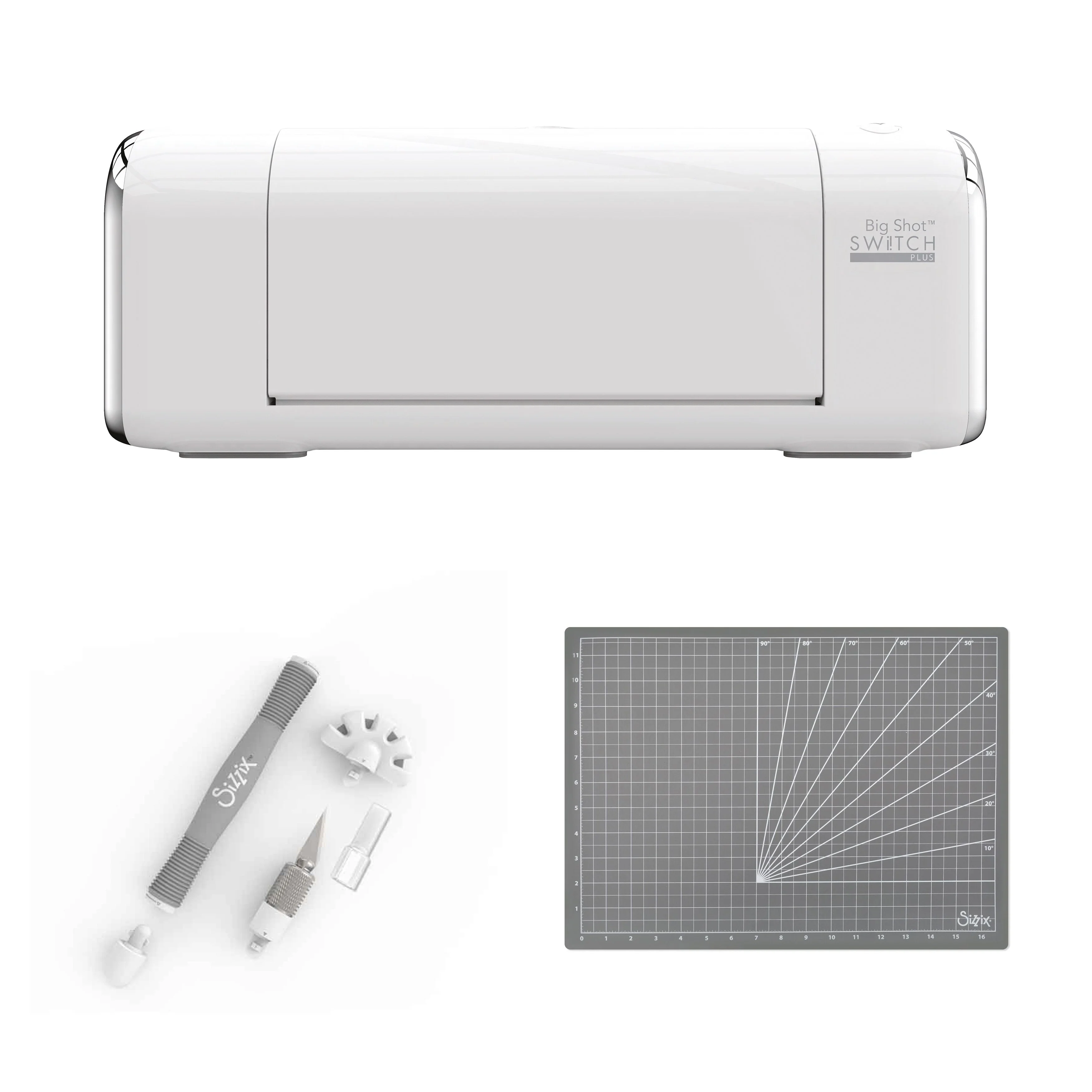Sizzix  Big Shot Switch Plus Starter Kit (White) with Multi-Tool Kit - Curated Treasures Market