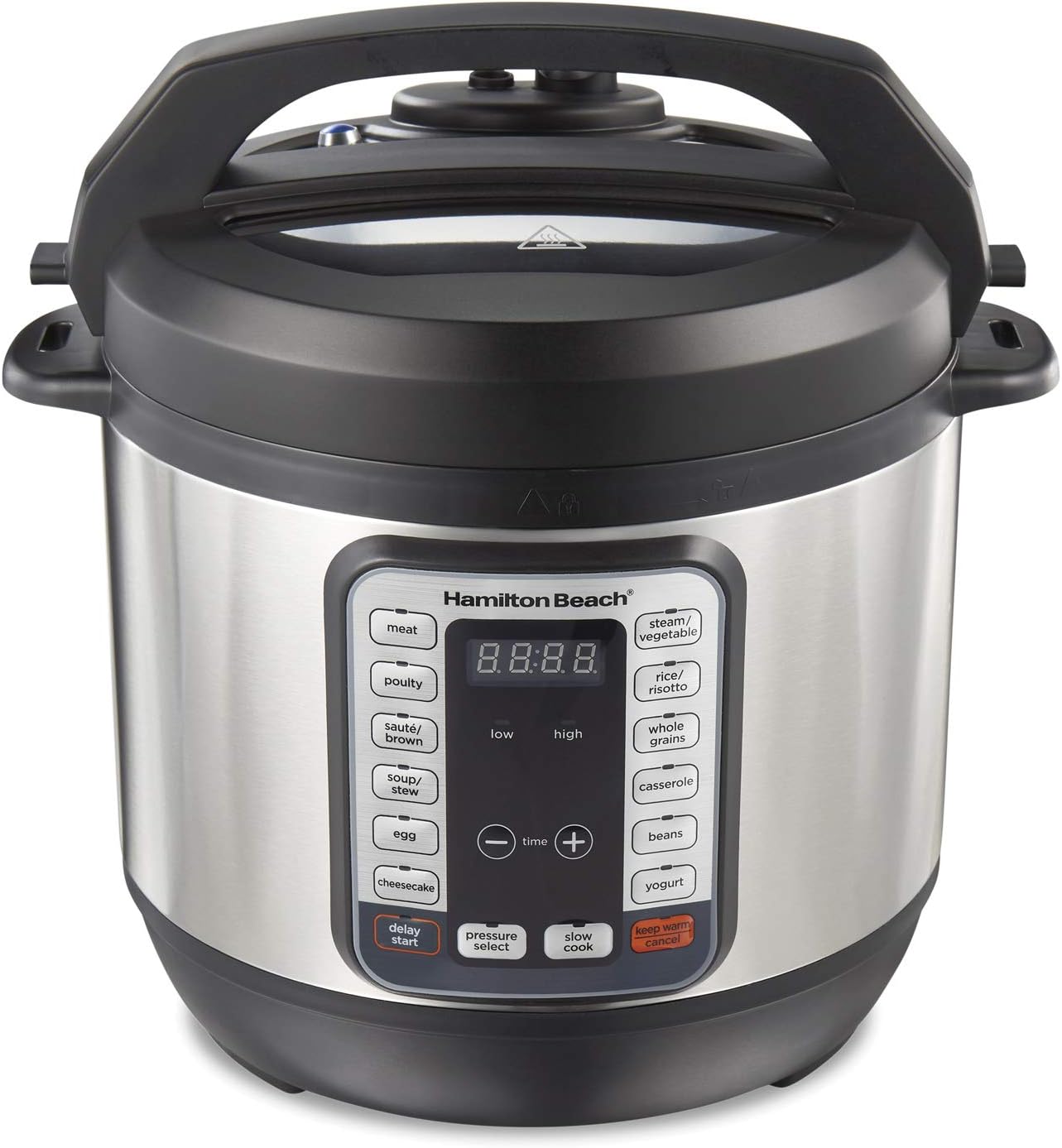 Hamilton Beach 12-in-1 QuikCook Pressure Cooker with True Slow Cook Technology, Rice & Digital Programmable Rice Cooker & Food Steamer, 8 Cups Cooked