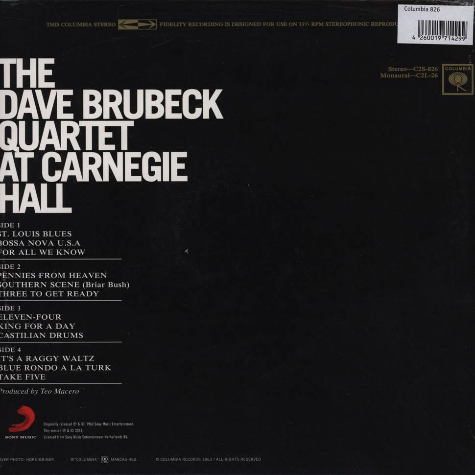 at Carnegie Hall [Vinyl] Brubeck, Dave