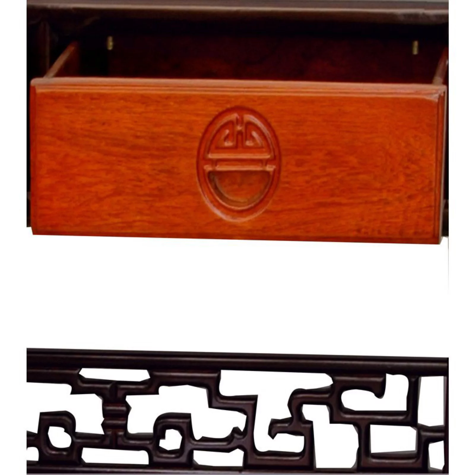 Oriental Furniture Oriental Furniture Rosewood Long Life Display Cabinet, 34.00"H, Asian design, traditional