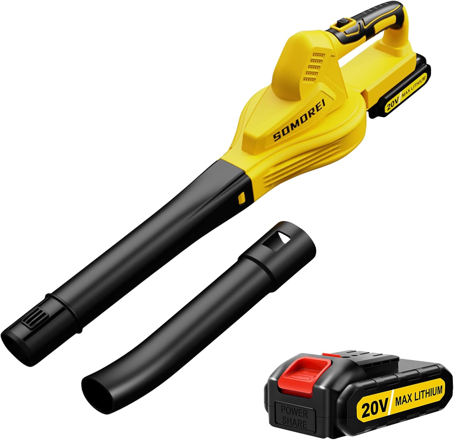 Cordless Leaf Blower Battery Operated: 20V Electric Mini Handheld Leaf Blower - Lightweight Small Powerful Blower Battery Powered for Lawn Care | Patio | Jobsite