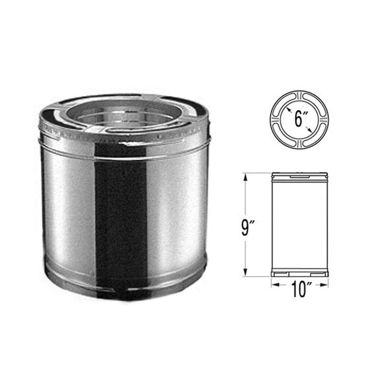 DuraVent DuraPlus 6 Diameter Galvanized Chimney Pipe - Shop Hardware Tools Online Store