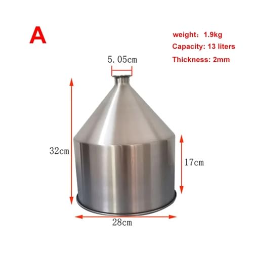 Funnel Stainless Steel 304 Thickening Filling Machine Food Machinery Hopper Feeding And Blanking Funnel 28cm Capacity 13 Litres