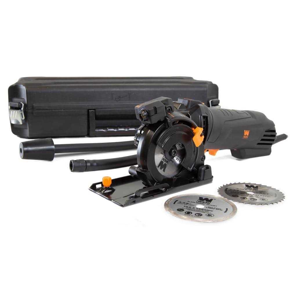 WEN 4.2-Amp 3-3/8-Inch Plunge Cut Compact Circular Saw with Laser, Carrying Case and Three Blades - Shop Hardware Tools Online Store