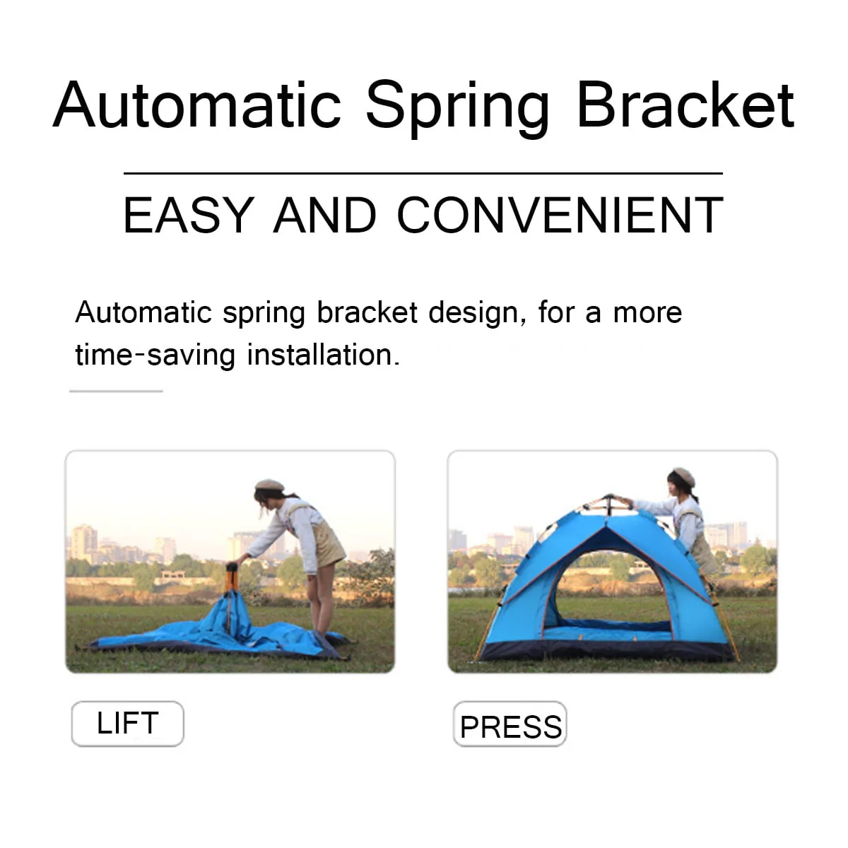 Pop Up Tent Family Camping Tent 3-4 People Person Tent Portable Instant Tent Automatic Tent Waterproof Windproof for Camping Hiking Mountaineering