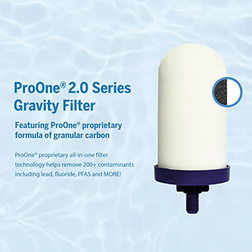 ProOne Traveler+ Stainless-Steel Gravity Water Filter System