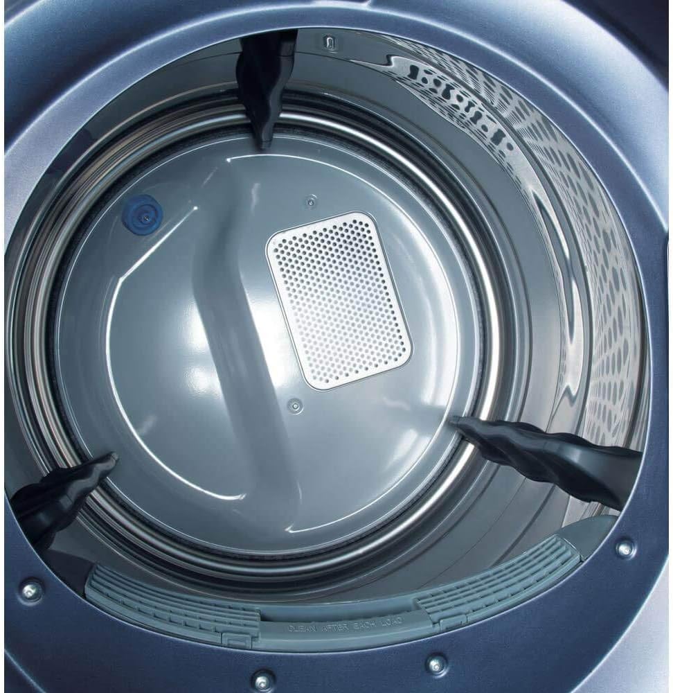 GE GFD85ESSNWW 28" Front Load Electric Dryer with 7.8 cu. ft. Capacity Stainless Steel Drum Built-in WiFi Sanitize Cycle and Damp Alert in White