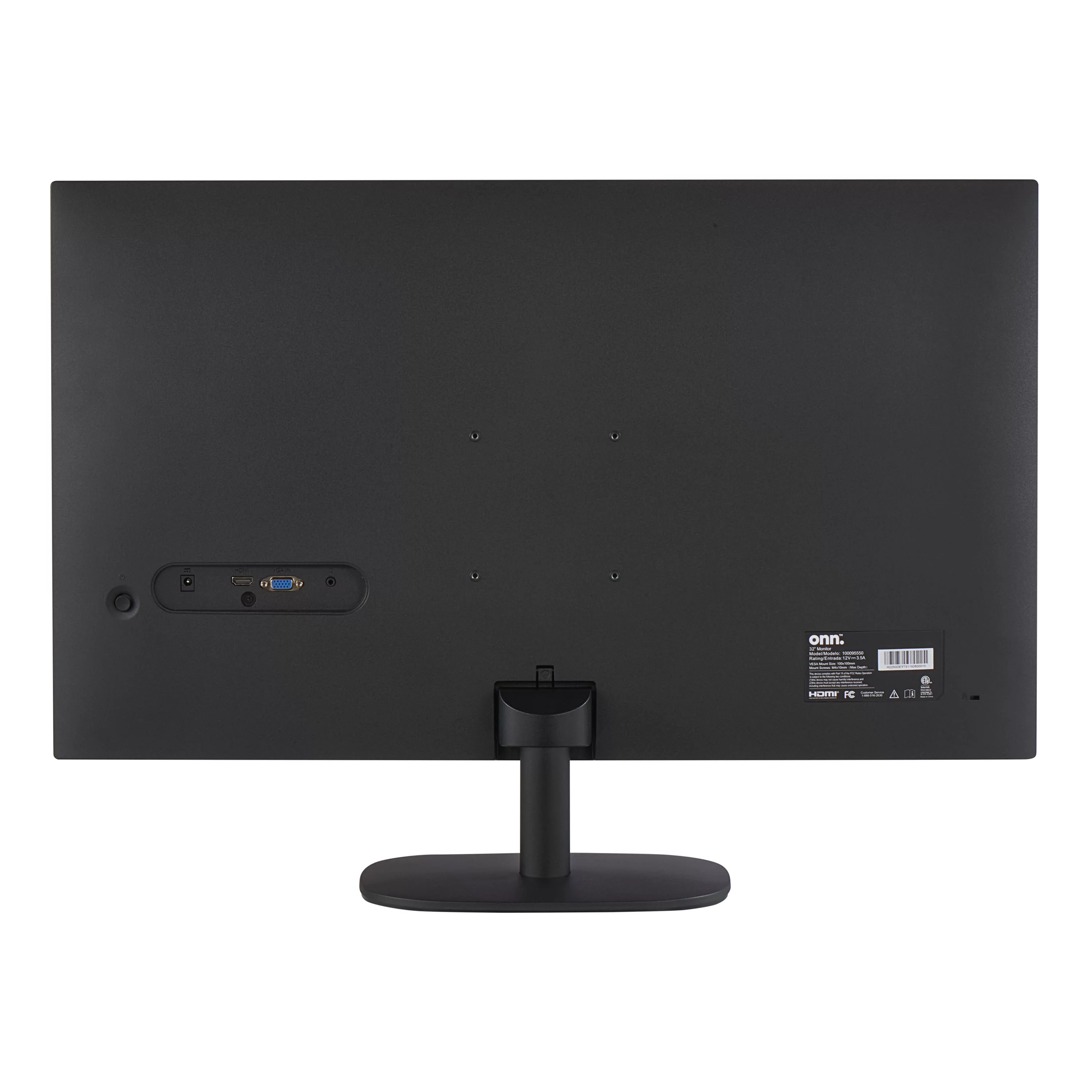 onn. 32" FHD (1920 x 1080p) 75hz Bezel-Less Office Monitor with 6 ft HDMI Cable, Black