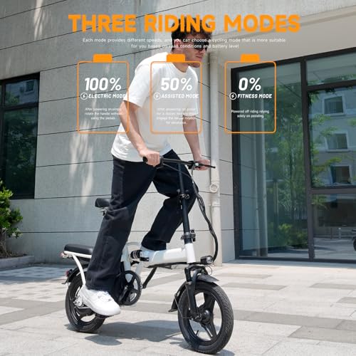 Electric Bike for Adults, Ebike, Electric Bicycle with 576WH Removable Battery,14"/20" Folding Ebike, 20MPH,20+ Miles(MAX),500W High Motor,Multi-Shock Absorption,UL 2849,Commuting Mini E Bikes