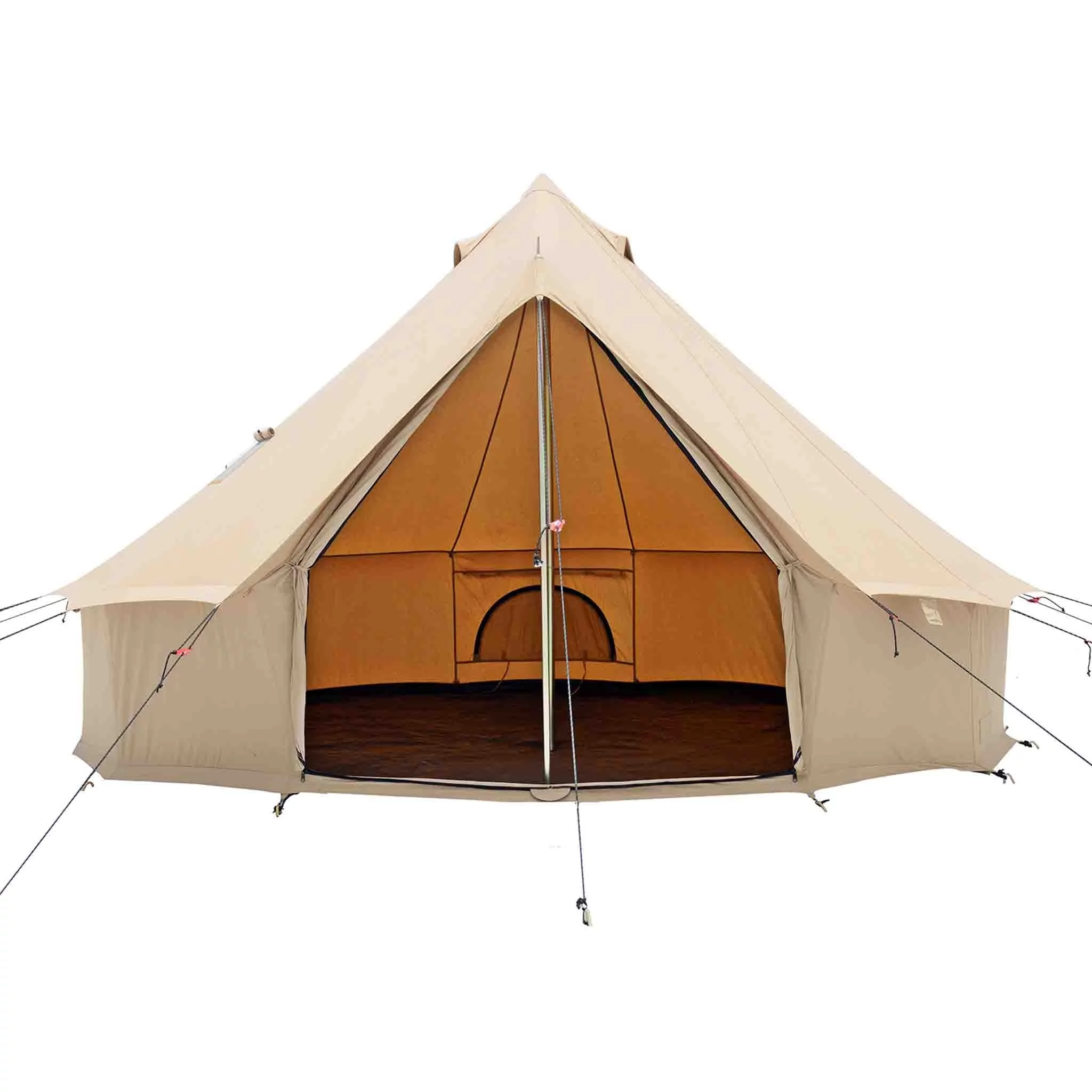 WHITEDUCK Regatta Canvas Bell Tent w/Stove Jack, Sandstone Beige, 13', Water Repellent 4-Season Camp