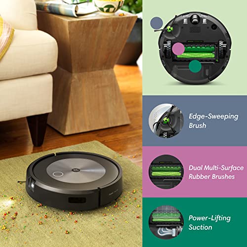 iRobot Roomba j7 (7150) Wi-Fi Connected Robot Vacuum - Identifies and avoids Obstacles Like pet Waste & Cords, Smart Mapping, Works with Alexa, Ideal for Pet Hair, Carpets, Hard Floors, Roomba J7