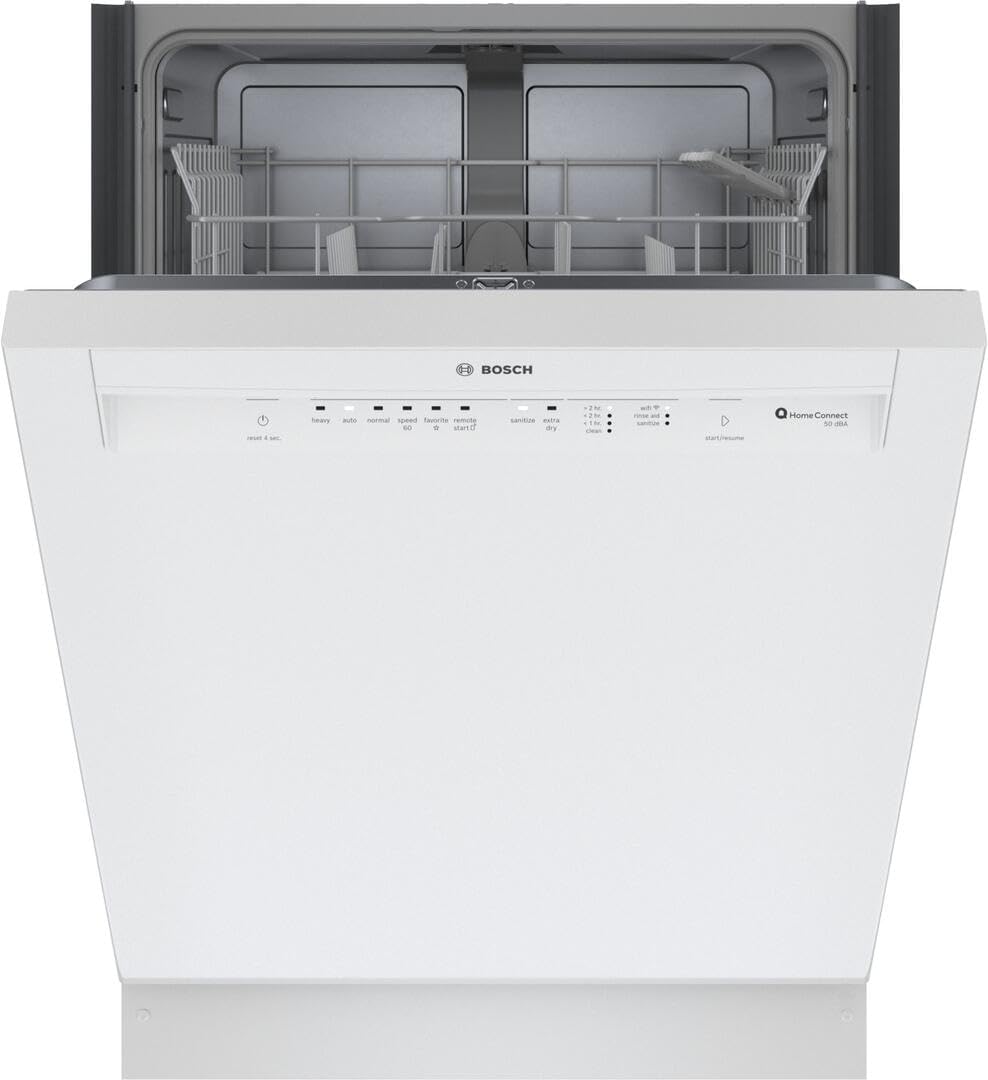 Bosch SHE3AEM2N 100 Series 24 Inch Smart Built-In Dishwasher in white
