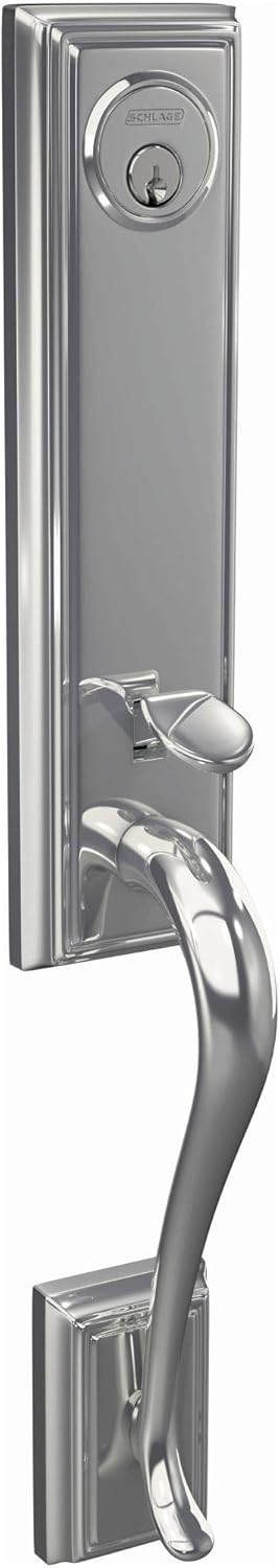 Schlage FCT58ADD622 Custom Addison Keyed Entry Single Cylinder Half Plate Handleset - Exterior Only