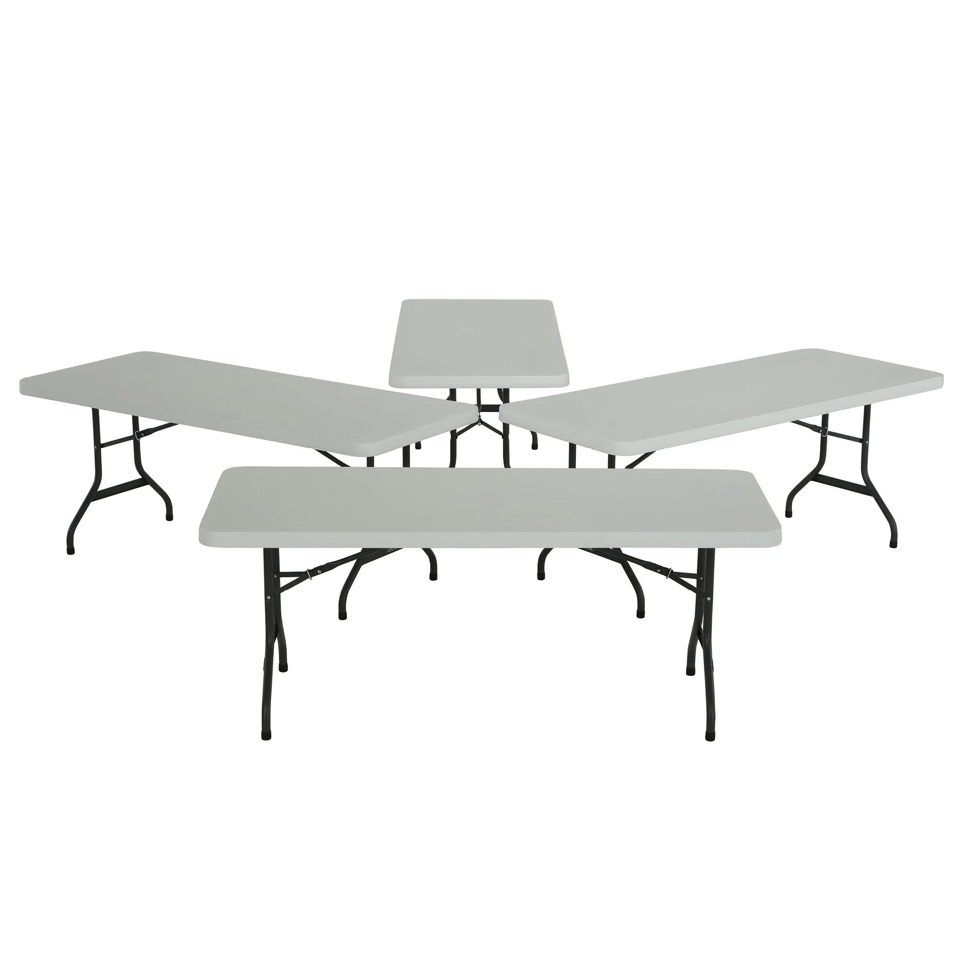 Lifetime 6 ft. Rectangle Folding Table, Indoor/Outdoor Commercial Grade, White Set of 4 (42901)