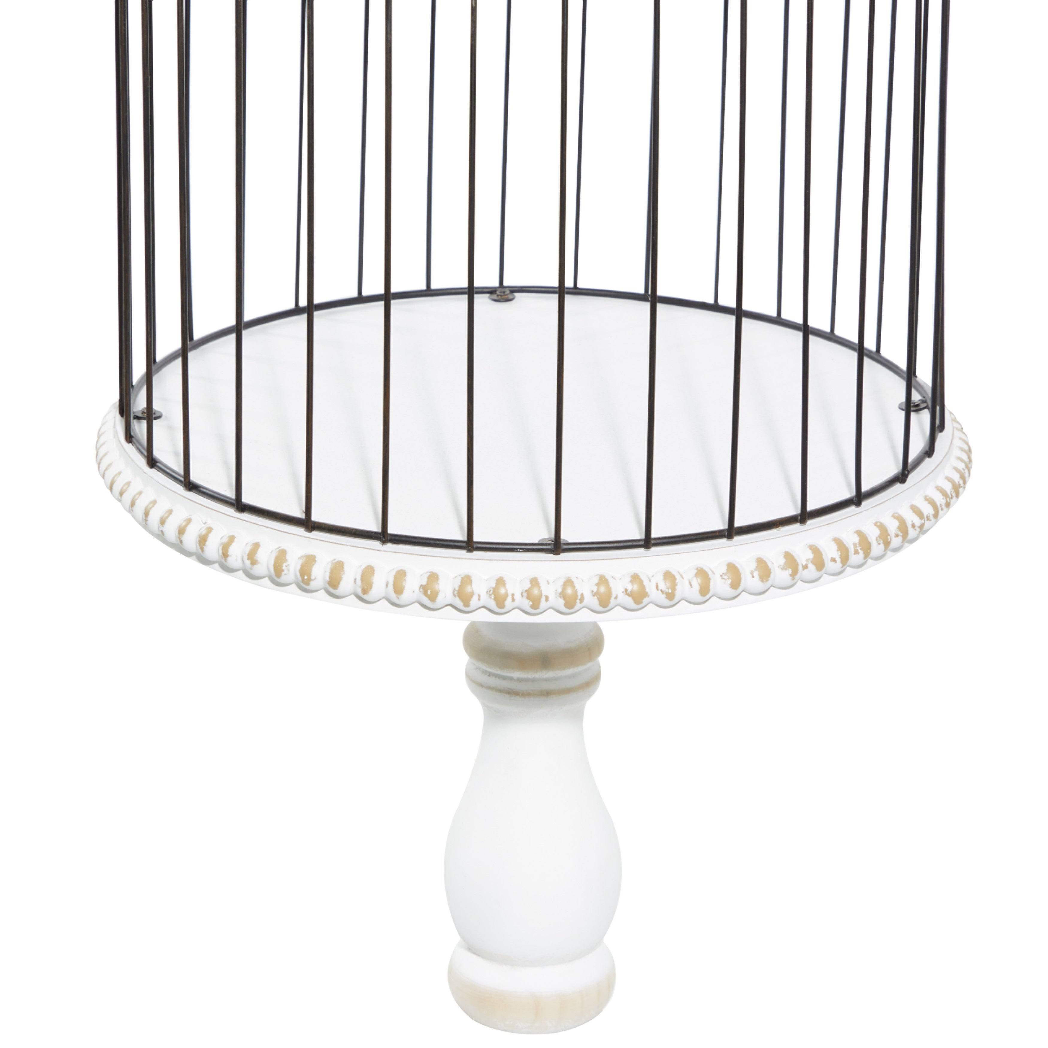 Litton Lane White Farmhouse Wood Birdcage