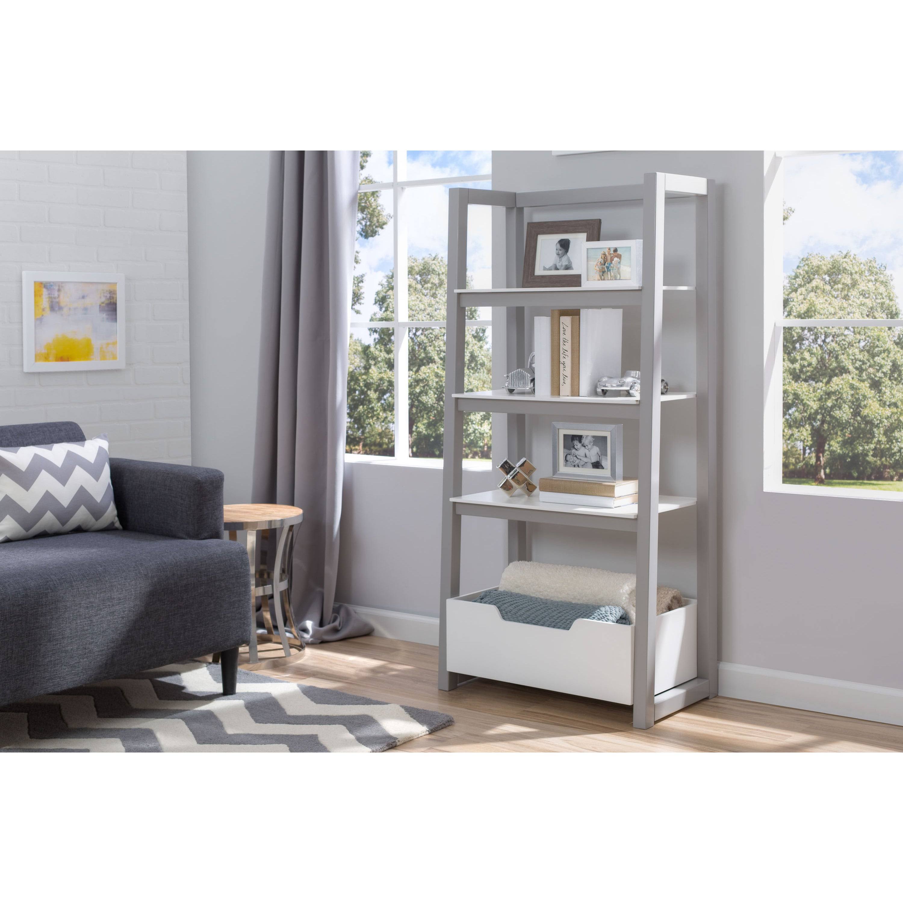 Delta Children Ladder Shelf White Grey