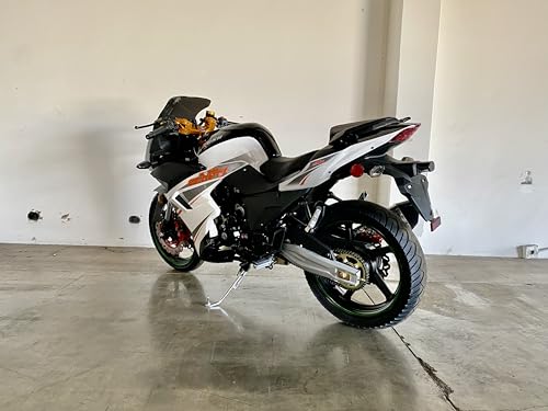 BELMONTE BIKES Venom X22R 250CC CBR Sport Bike Motorcycle, 5-Speed, Full-Size Ninja 17" Wheels, Fully Loaded with LED Headlights, Tail Lights, 2 Seater, 2 Keys, Passenger Foot Pegs