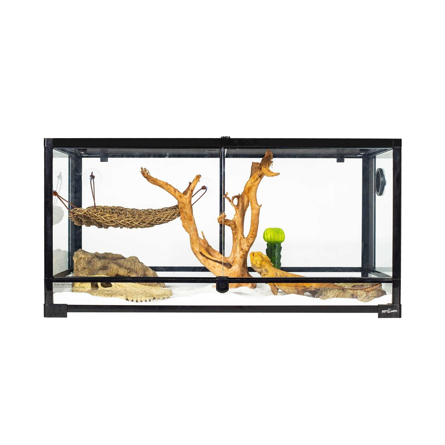REPTIZOO 36 x 24 x 18 in. Reptile Glass Deep Terrarium with Double Hinge Door - Pet Supplies online store