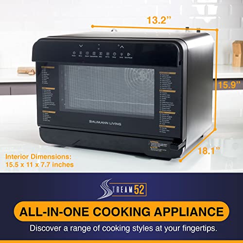 Baumann Multifunction Steam Oven Airfryer Convection Countertop Stream 52