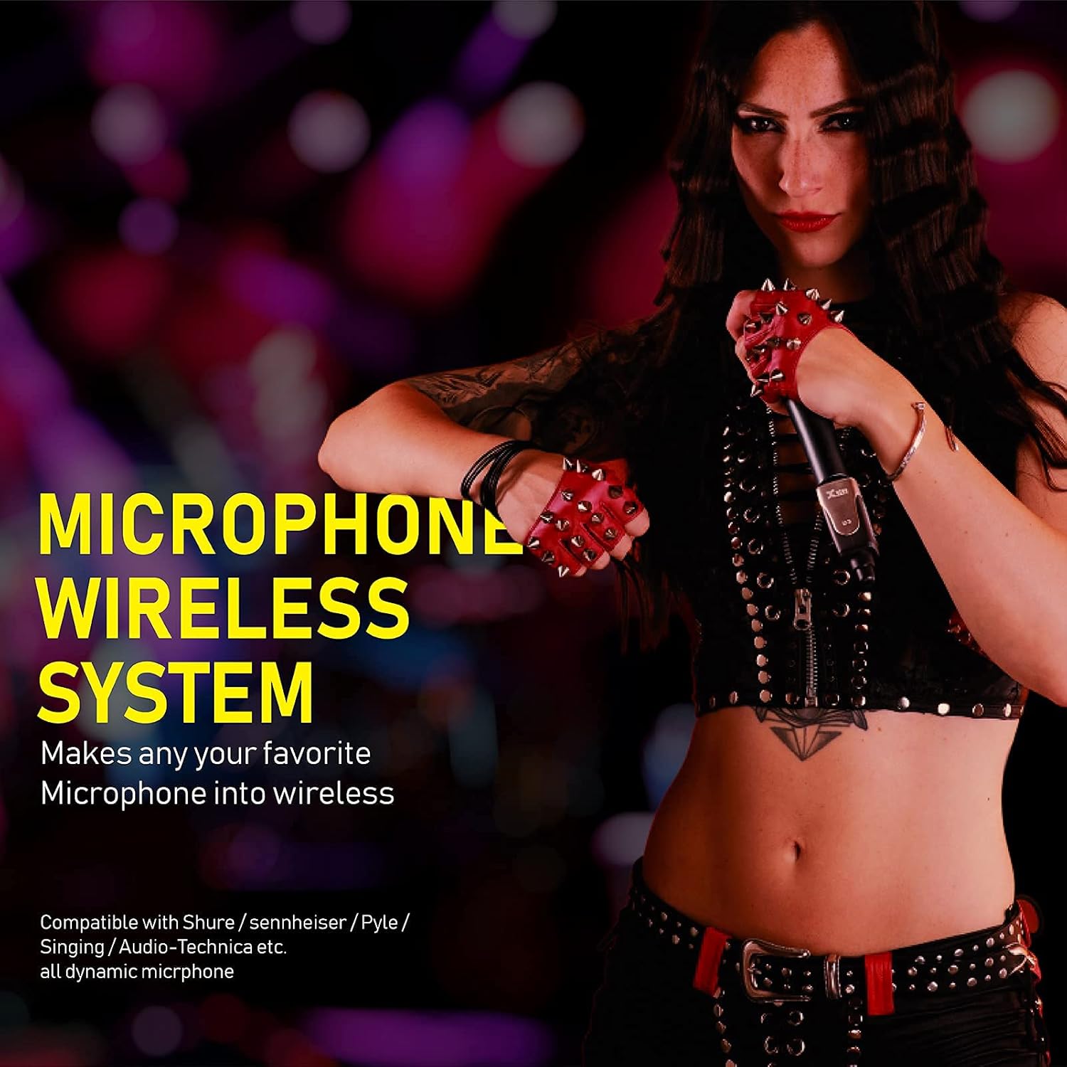 Xvive U3 Plug-on Microphone Wireless System Wireless XLR for Dynamic Microphone Audio Mixer, PA System and DSLR Camera
