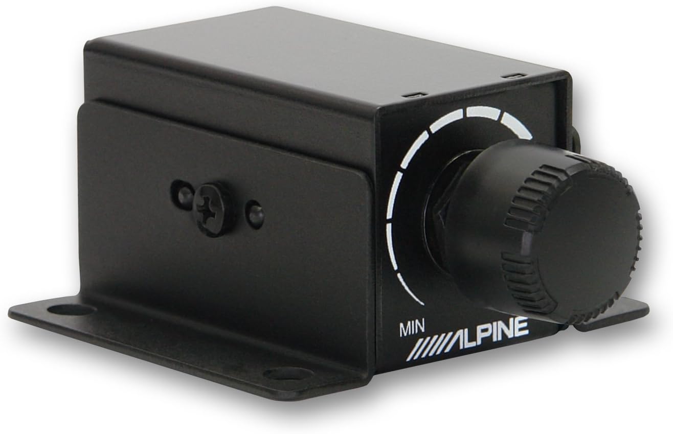 Alpine KTA-200M Mono Power Pack Amp with Alpine SWT-S10 10" Loaded Tube Subwoofer and Bass Knob