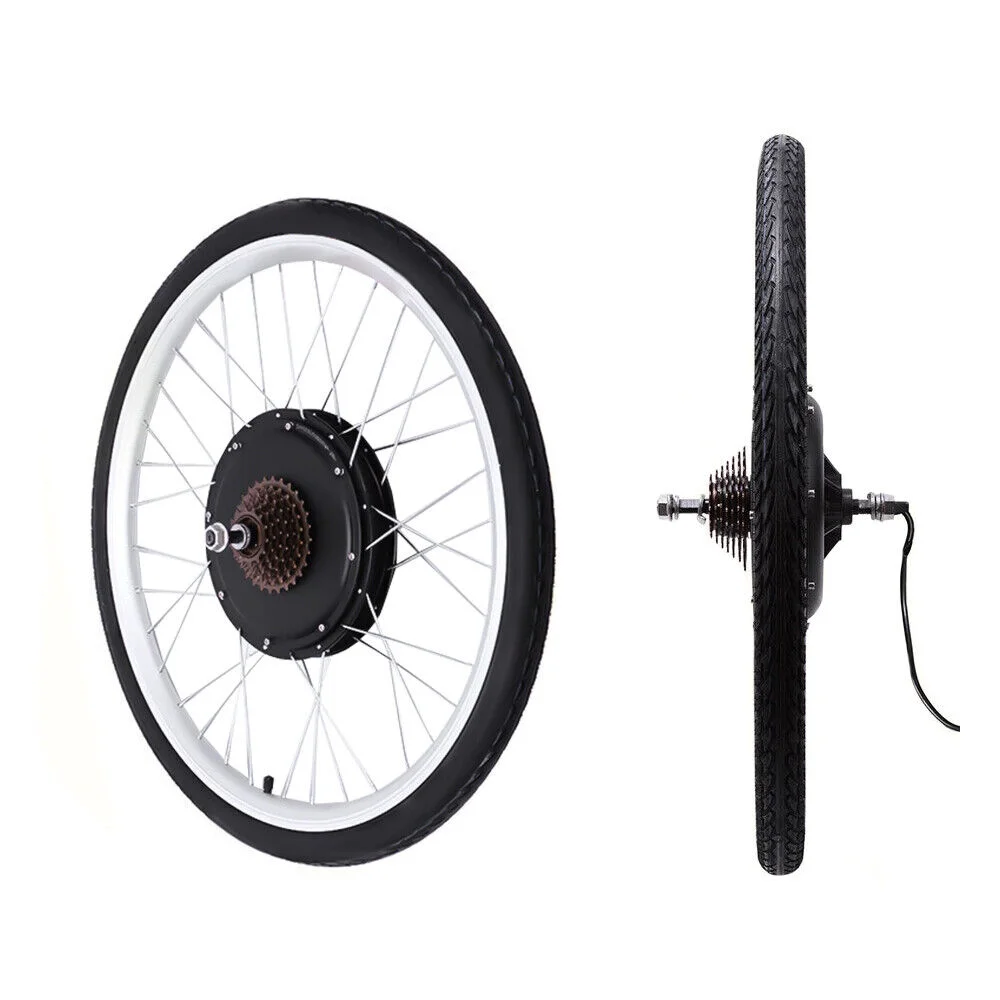 26" Electric Bicycle Conversion Kit for Rear Wheel E Bike Motor Hub with LCD