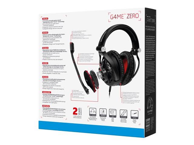 Sennheiser Communications Enclosed Gaming Headset Game Zero Black 506079(Black)