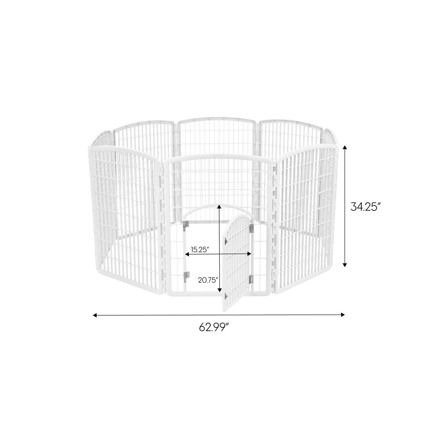 Iris Exercise 8-Panel Pet Playpen with Door - Pet Supplies online store