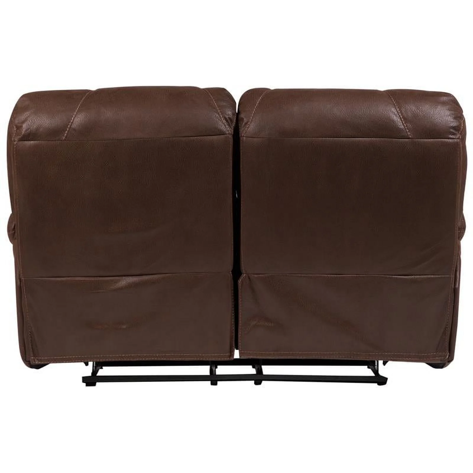 Corvallis Transitional Leather-Look Microfiber Reclining Loveseat - Brown