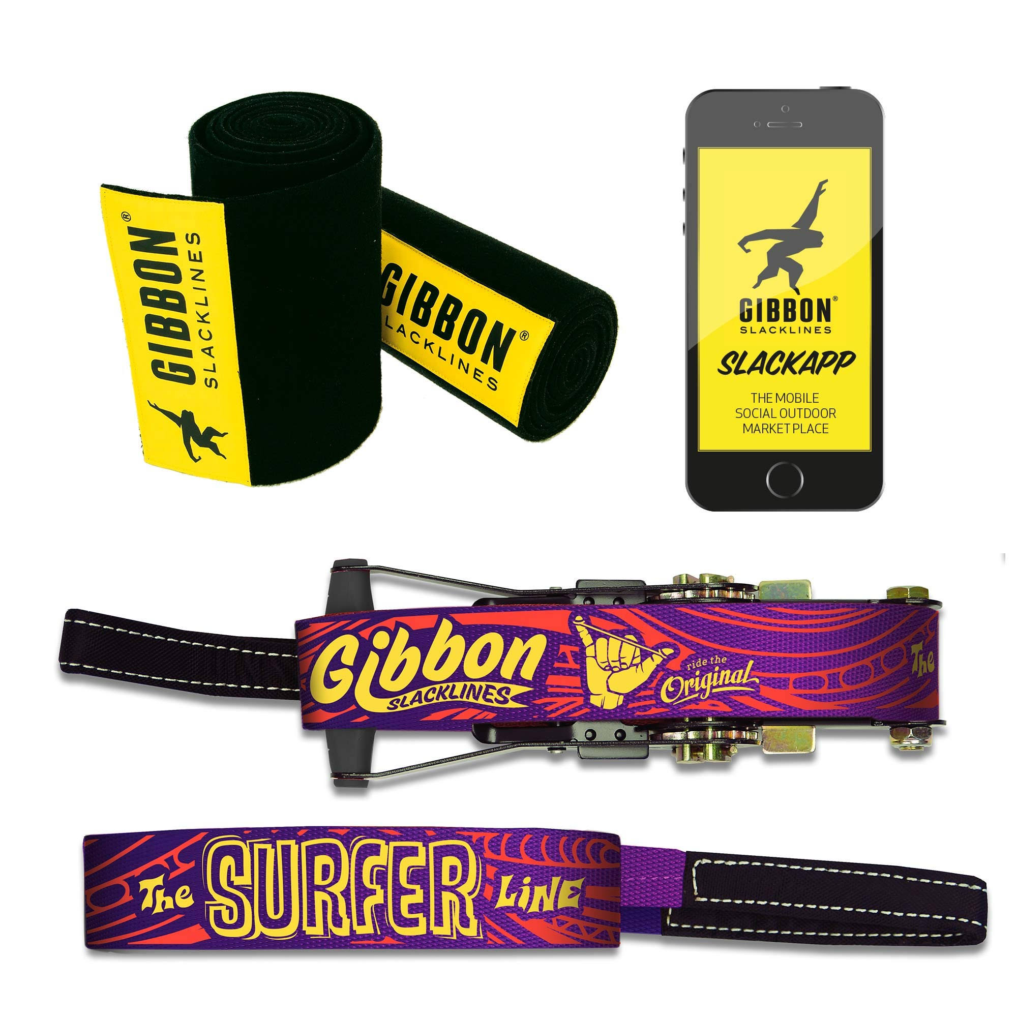 Gibbon Slacklines Surfer Line Treewear Set