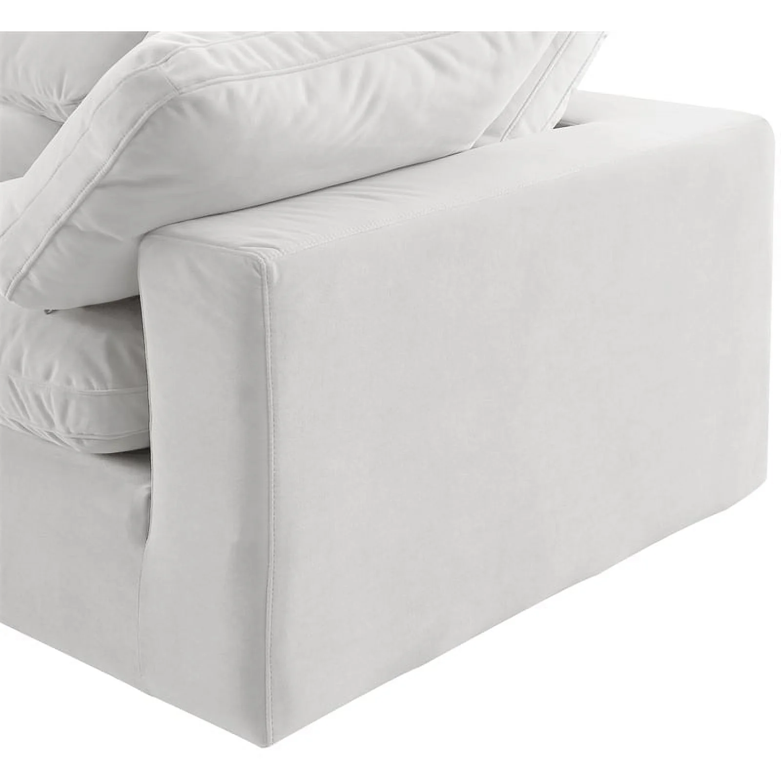 Meridian Furniture Comfy Cream Velvet Modular Sectional