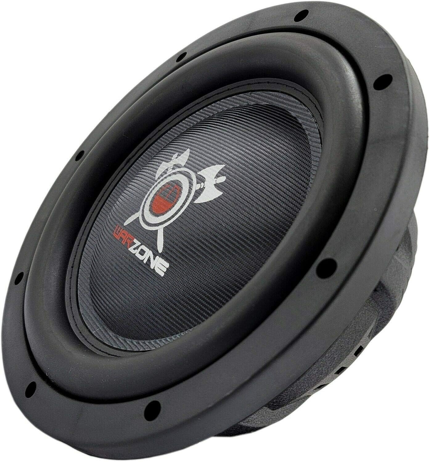 Gravity Warzone WZ10D4-1 10 Inch 1200 Watt Max Power Elite Car Audio Shallow Subwoofer 4 Ohm DVC - Dual Voice Coil Stereo Competition Grade Sub - Single Subwoofer