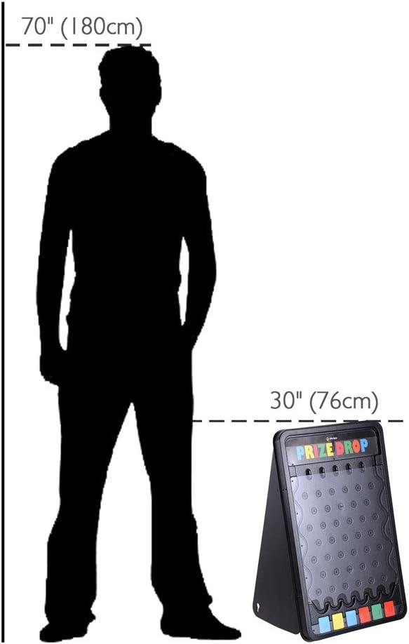 WinSpin 30 Prize Drop Plinko Board Disk Drop Game Customizable 6 Slots with 10 Pucks for Carnival Tradeshow Party
