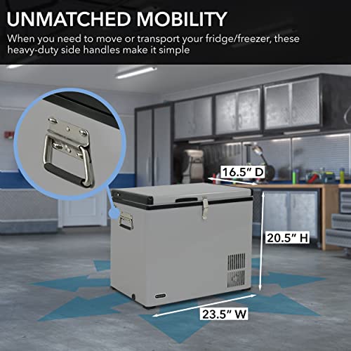 Whynter FM-452SG 45 Quart Slimfit Portable Refrigerator, AC 115V/ DC 12V Real Freezer for Car, Home, Camping, RV-8°F to 50°F
