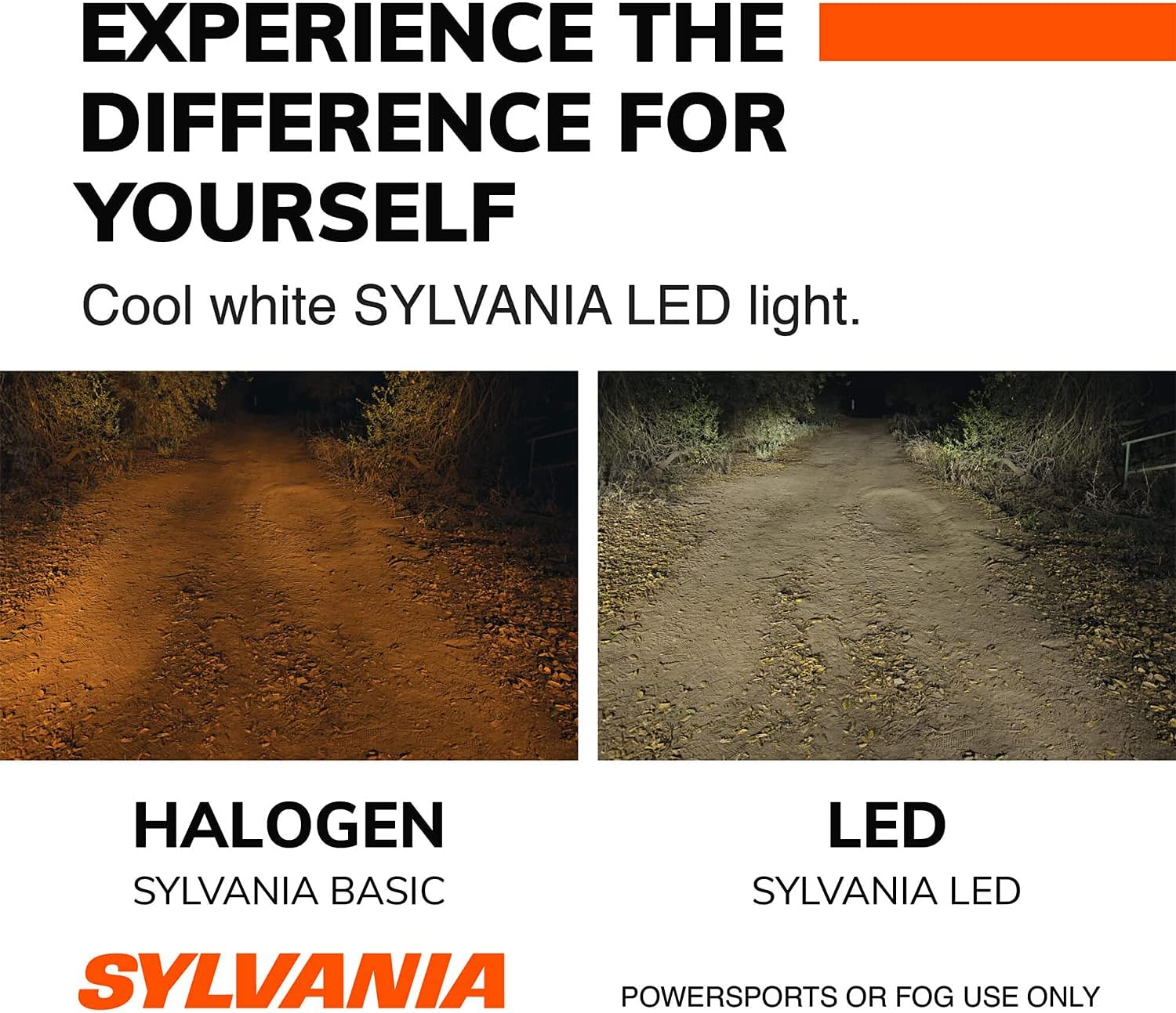Sylvania H11 LED Powersport Headlight Bulbs for Off-Road Use or Fog Lights - 2 Pack Pack of 2