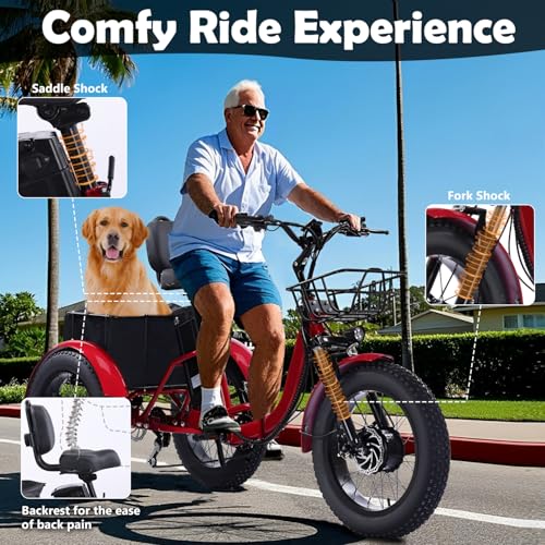 Adult Electric Tricycle Adult Tricycle 3 Wheel Bikes Adults Electric Three Wheel Bike