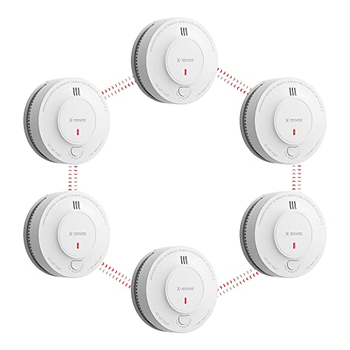 X-Sense Wireless Interconnected Smoke Detector Fire Alarm with Over 820 ft Transmission Range, SD19-W