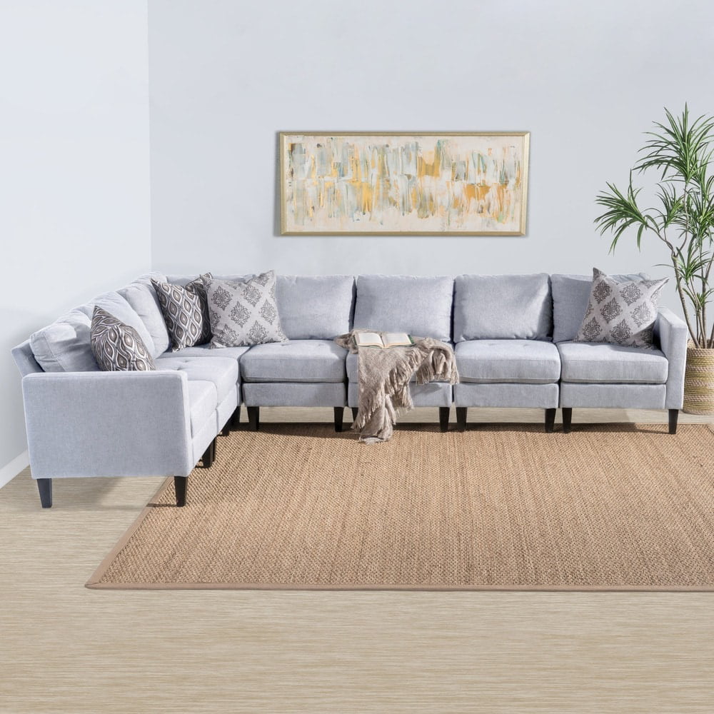 Christopher Knight Home Zahra 7-piece Fabric Sectional Sofa Set by