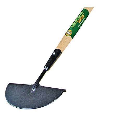 Landscapers Select 34623 Sidewalk u0026 Garden Half Moon Edger with Wood Handle 48 inch, Size: 7 in