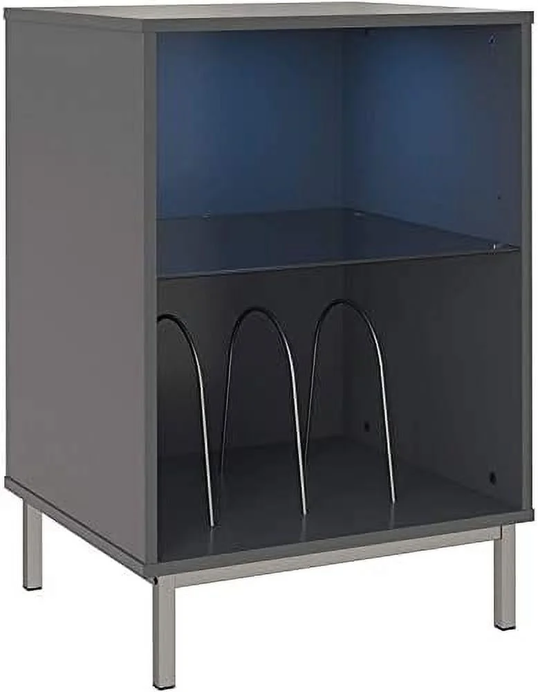 Contemporary Turntable Stand In Graphite Gray
