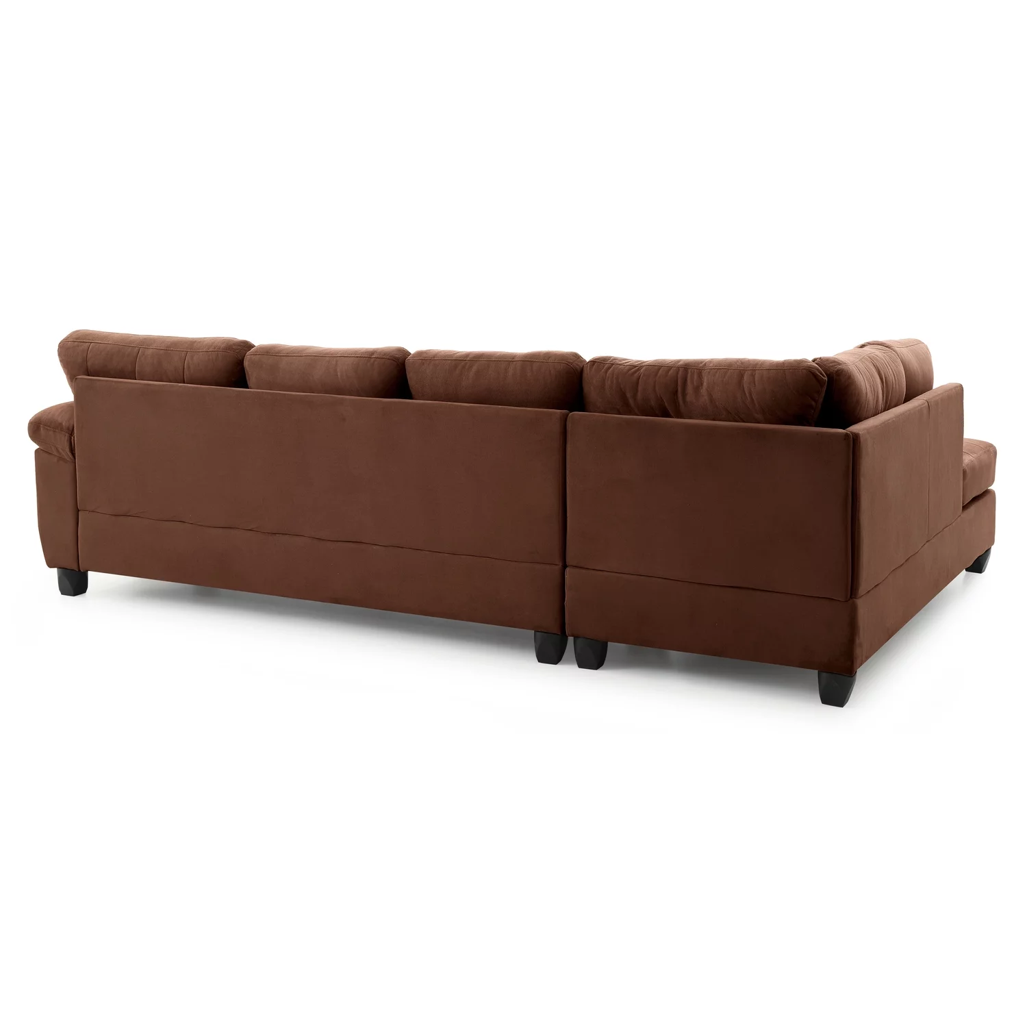 Glory Furniture Gallant Microsuede Sectional in Chocolate
